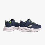 Skechers 401675N/NVLM METEOR-LIGHTS Boys Trainers Navy/Lime