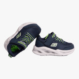 Skechers 401675N/NVLM METEOR-LIGHTS Boys Trainers Navy/Lime