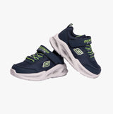 Skechers 401675N/NVLM METEOR-LIGHTS Boys Trainers Navy/Lime