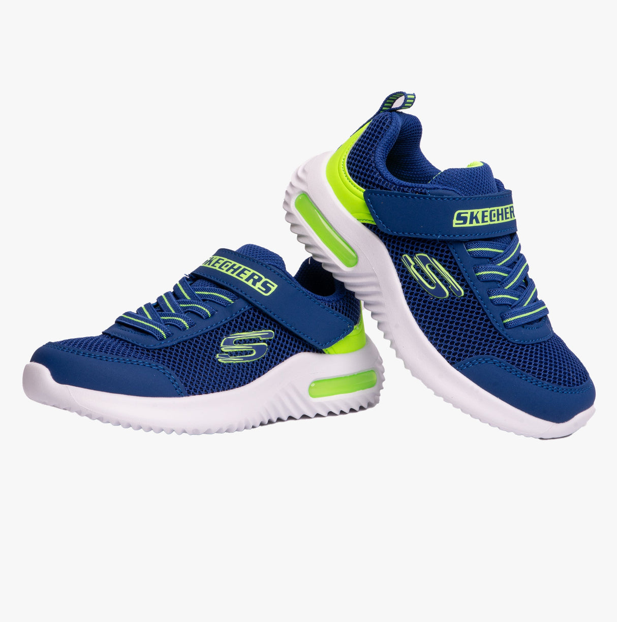 Skechers 403748L/BLLM BOUNDER-TECH Boys Trainers Blue/Lime