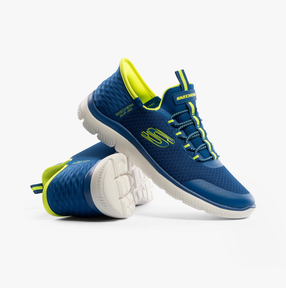 Skechers 403833L/BLLM SUMMITS - HIGH RANGE Boys Trainers Blue/Lime