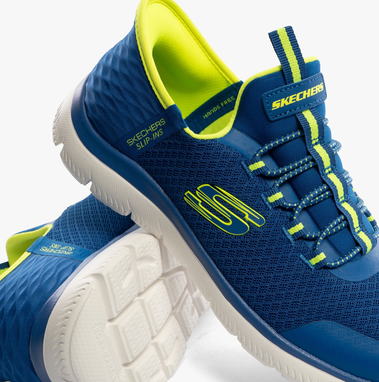 Skechers 403833L/BLLM SUMMITS - HIGH RANGE Boys Trainers Blue/Lime