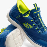 Skechers 403833L/BLLM SUMMITS - HIGH RANGE Boys Trainers Blue/Lime