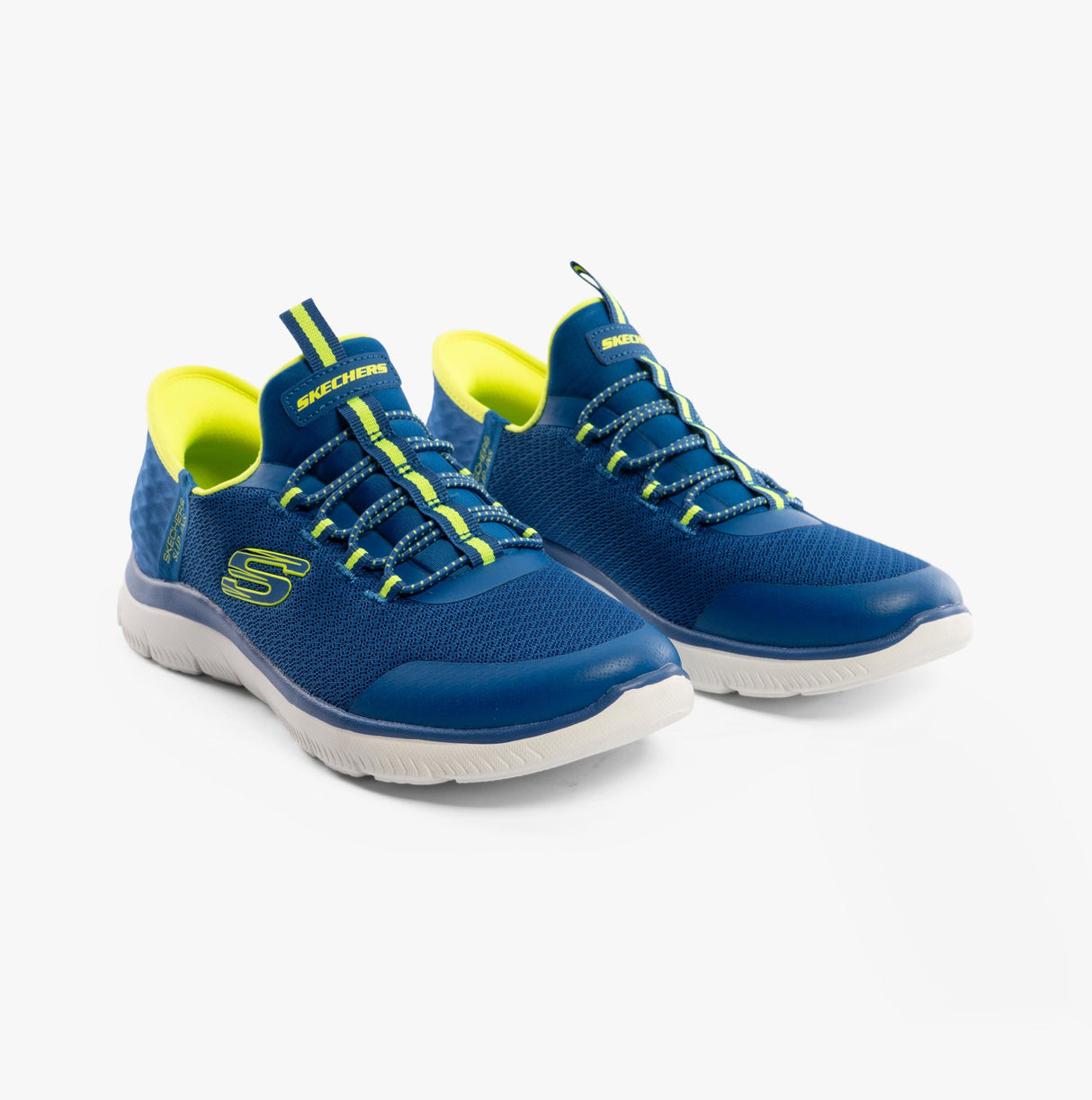 Skechers 403833L/BLLM SUMMITS - HIGH RANGE Boys Trainers Blue/Lime