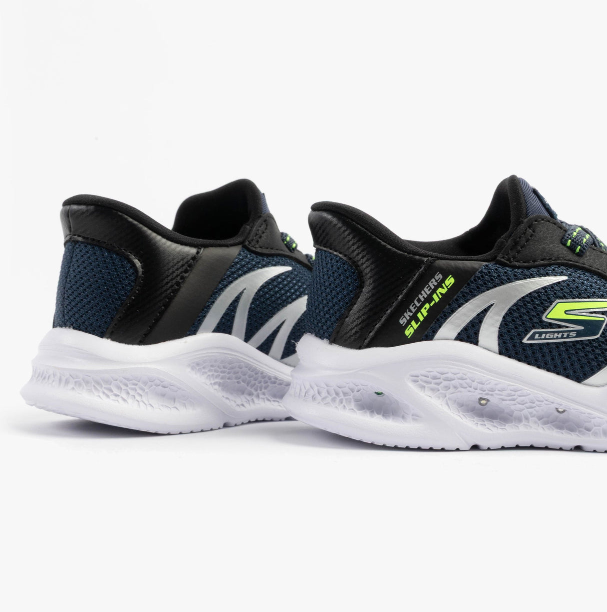 Skechers 403848N/NVBK METEOR-LIGHTS-BRISK-BEAMS Boys Trainers Navy/Black