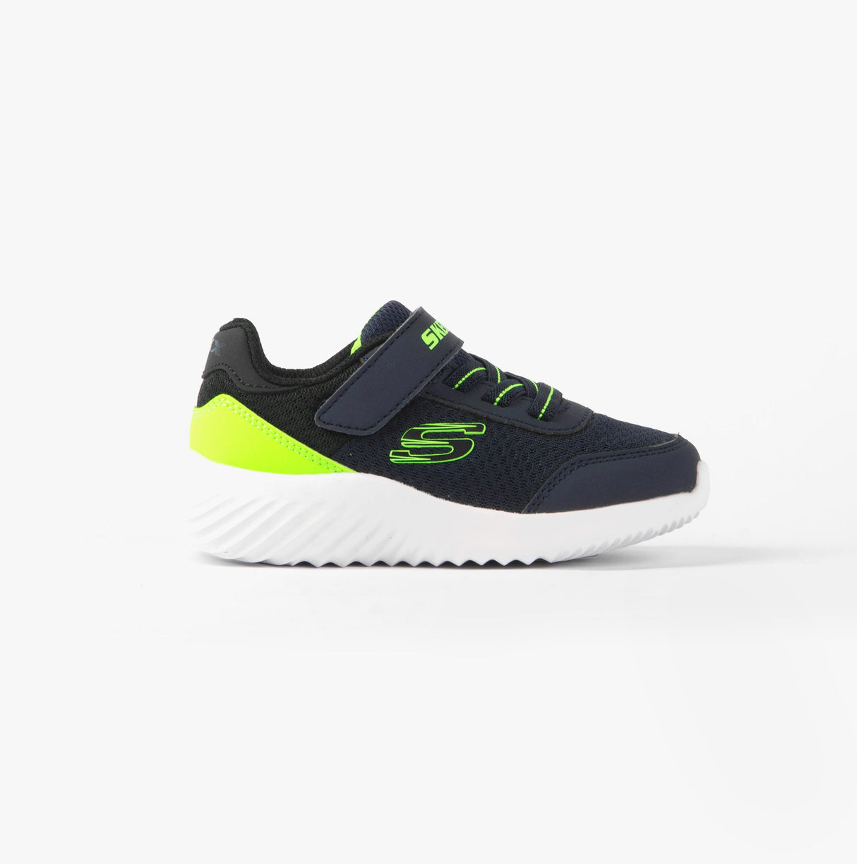 Skechers 403908N/NVLM BOUNDER - TREZIC Boys Trainers Navy/Lime