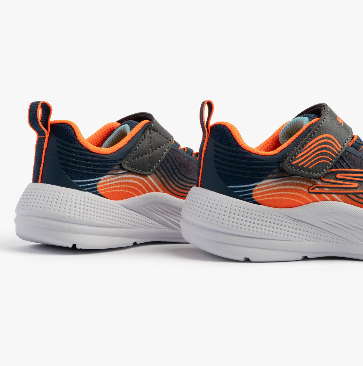 Skechers 403926L/NVOR MICROSPEC ADVANCE Boys Trainers Navy/Orange