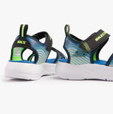 Skechers 407034L/BKLM MICROSPEC - SPLASH Boys Sandals Black/Lime