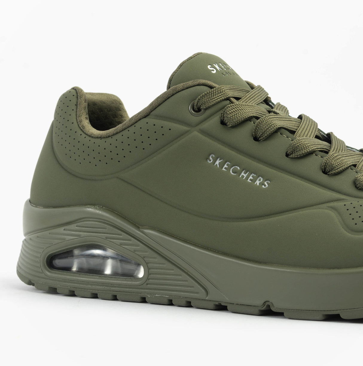 Skechers 52458/DKGR UNO - STAND ON AIR Mens Trainers Dark Green