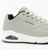 Skechers 52458/LGBK UNO - STAND ON AIR Mens Trainers Light Grey/Black