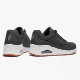 Skechers 73690/BLK UNO Womens Lace-Up Trainers Black