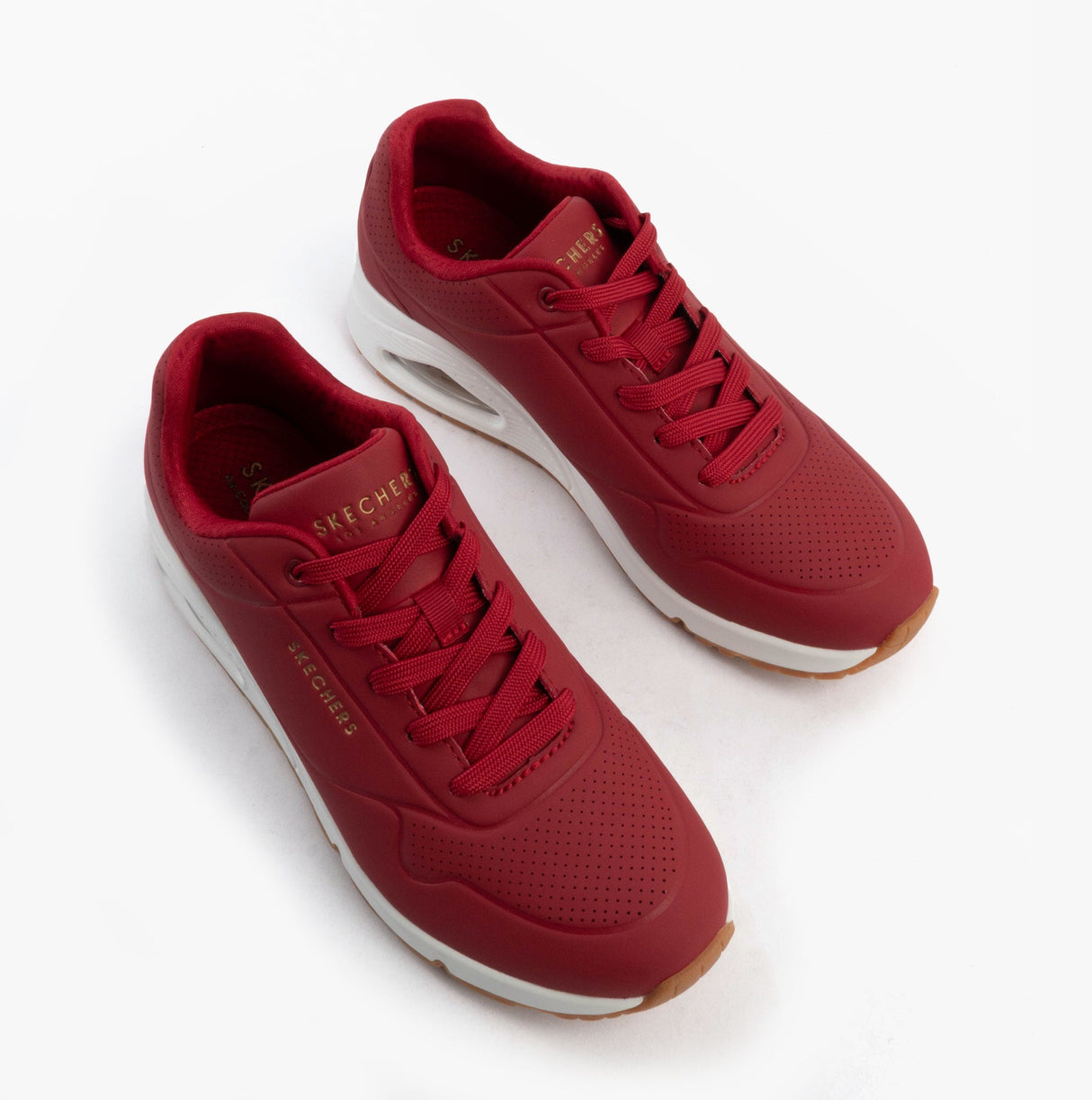 Skechers 73690/DKRD UNO - STAND ON AIR Womens Trainers Dark Red