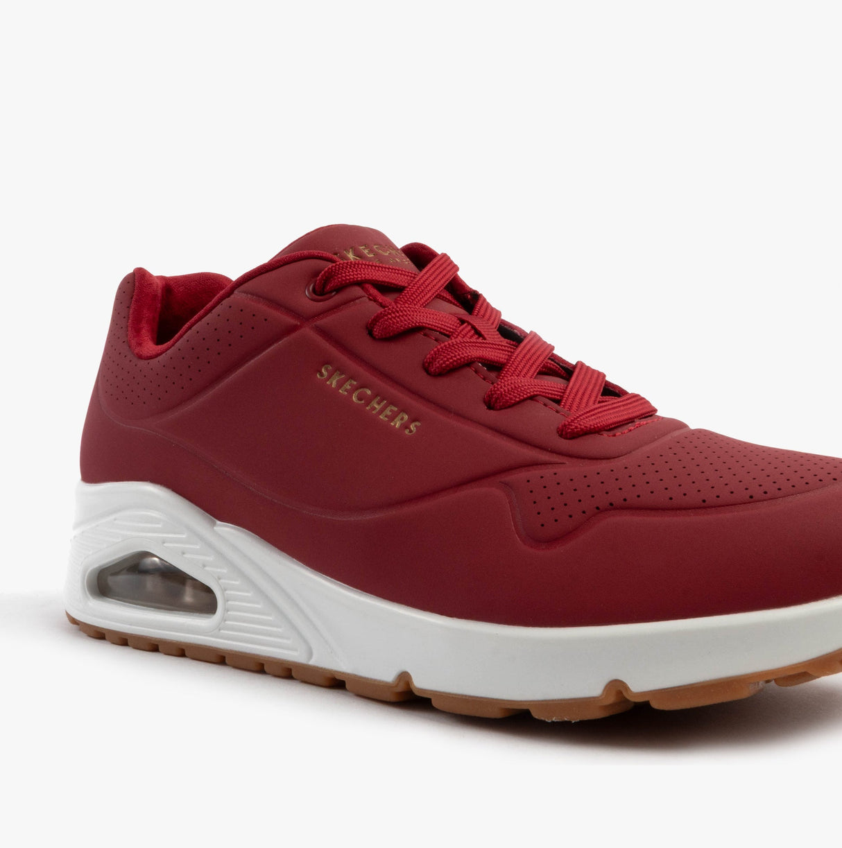 Skechers 73690/DKRD UNO - STAND ON AIR Womens Trainers Dark Red