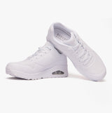 Skechers 73690/W UNO Womens Lace-Up Trainers White