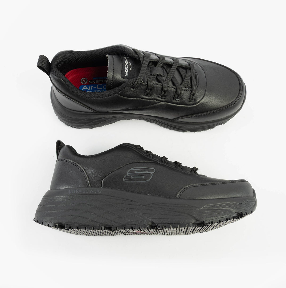 Skechers Work MAX CUSHIONING ELITE SR - KAJUS Womens Safety Trainers Black