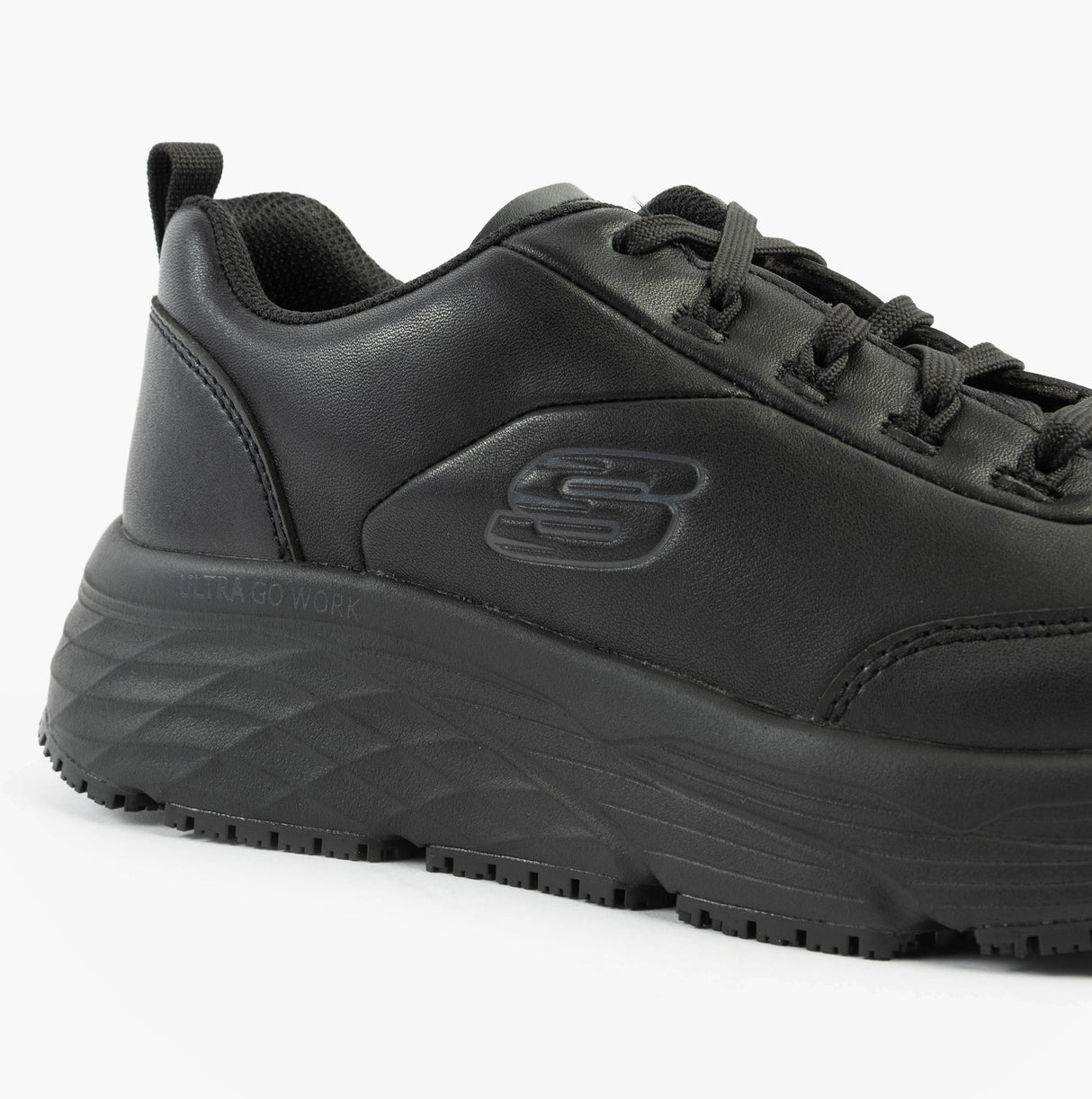 Skechers Work MAX CUSHIONING ELITE SR - KAJUS Womens Safety Trainers Black