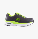 Skechers Work 200086EC ARCH FIT SR - RINGSTAP Mens Safety Trainers Charcoal/Lime