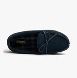ADIE Mens Moccasin Slippers Navy
