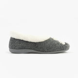 Sleepers NIKKI Womens Felt Sheep Full Slippers Grey