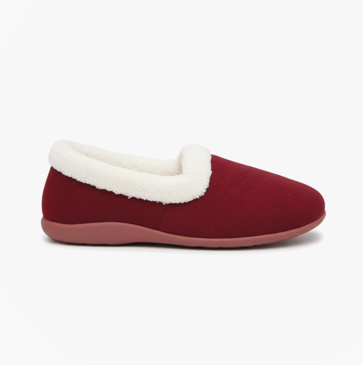 Sleepers SANDIE Womens Collared Full Slippers Wine