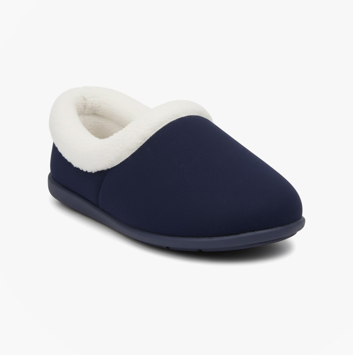 Sleepers SANDIE II Womens Textile Collared Full Slippers Navy