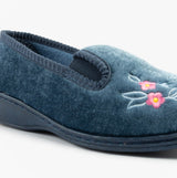 Sleepers GINA Womens Full Gusset Slippers Blueberry