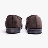 Sleepers WILSON Brown Mens Plush Velour Twin Gusset Slipper