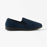 Sleepers WILSON Mens Velour Slip-On Full Slippers Navy