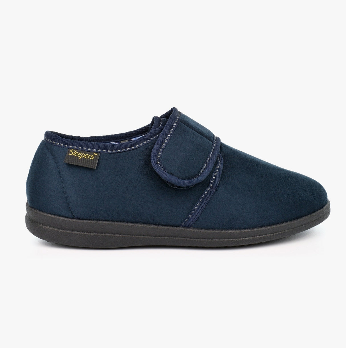Sleepers JOHNNY Navy Microfibre Adult Touch Fastening Slipper