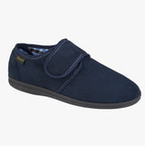 Sleepers JOHNNY Navy Microfibre Adult Touch Fastening Slipper