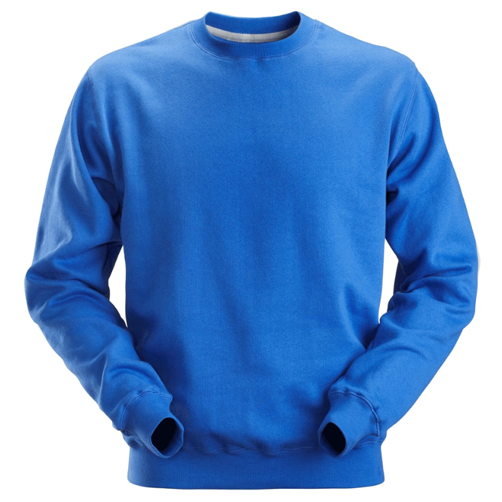 Snickers 2810 Plain Crew Neck Sweatshirt Jumper True Blue 2XL