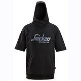 Snickers 2850 Logo Short Sleeve Hoodie Sweatshirt