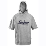 Snickers 2850 Logo Short Sleeve Hoodie Sweatshirt