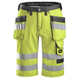 Snickers 3033 Hi-Vis Holster Pocket Shorts, Class 1 Hi-Vis Yellow, 38" Waist-Snickers 54