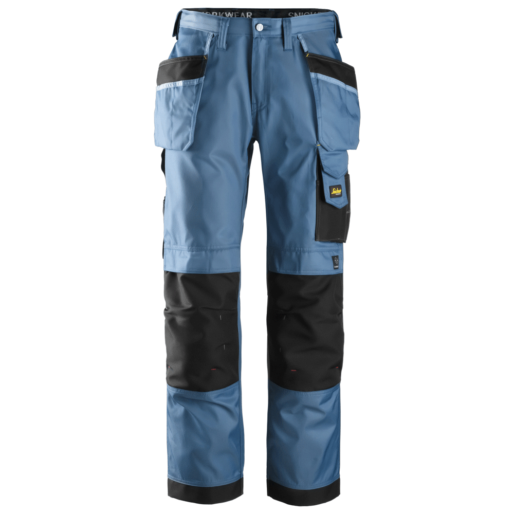Snickers 3212 Craftsmen Holster Pocket Trousers, DuraTwill Ocean Blue/Black, Waist 47" Leg 30"-Snickers 120