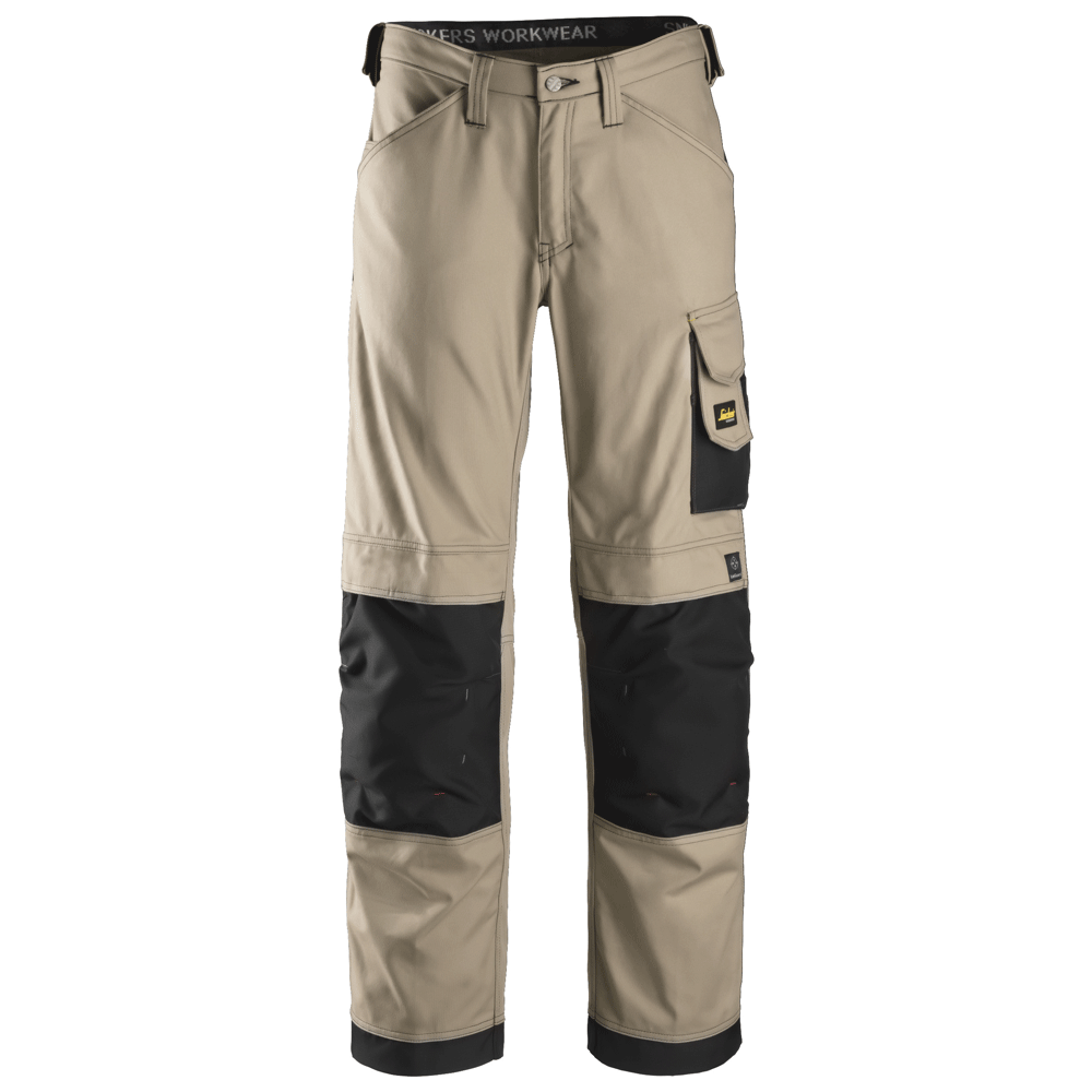 Snickers 3314 Craftsmen Trousers, Canvas+ Khaki/Black