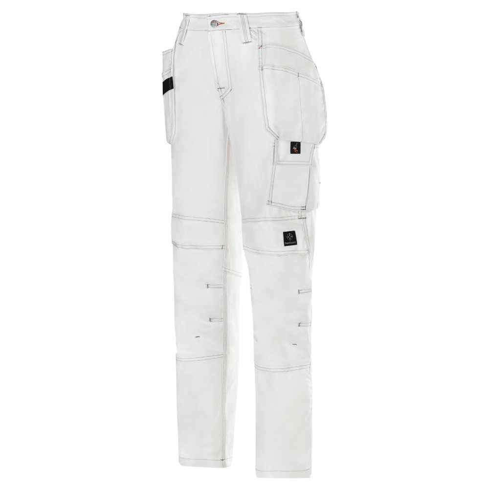 Snickers 3775 Womens Painters Holster Pocket Trousers White, Waist 24" Leg 31"-Snickers 32