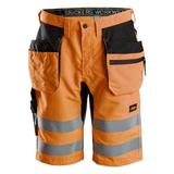 Snickers 6131 LiteWork, Hi-Vis Shorts+ Holster Pockets Class 1 Various Colours