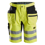 Snickers 6131 LiteWork, Hi-Vis Shorts+ Holster Pockets Class 1 Various Colours