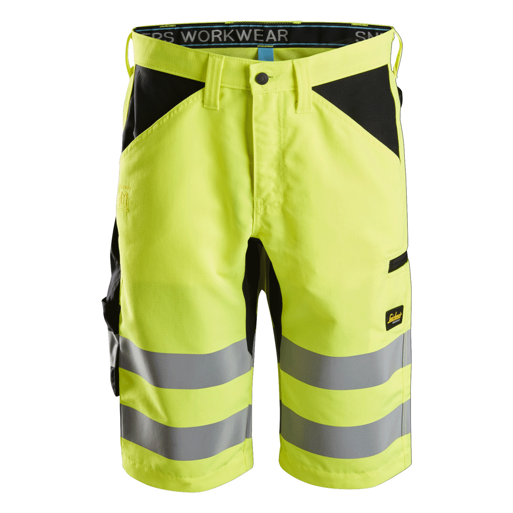 Snickers 6132 LiteWork Hi-Vis Shorts+ Class 1 Various Colours