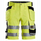 Snickers 6135 Hi-Vis Class 1 Stretch Work Shorts Holster Pockets