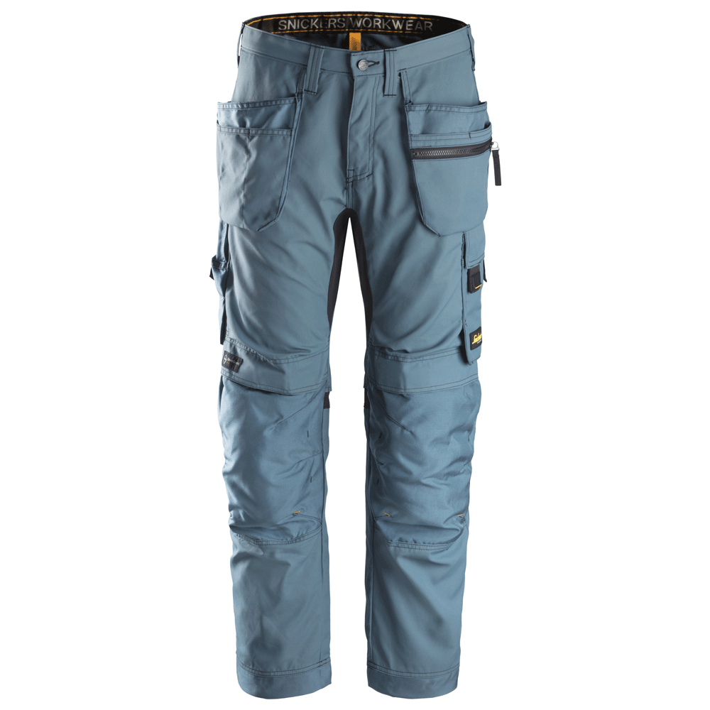 Snickers 6200 AllroundWork, Work Trousers+ Holster Pockets Petrol Blue