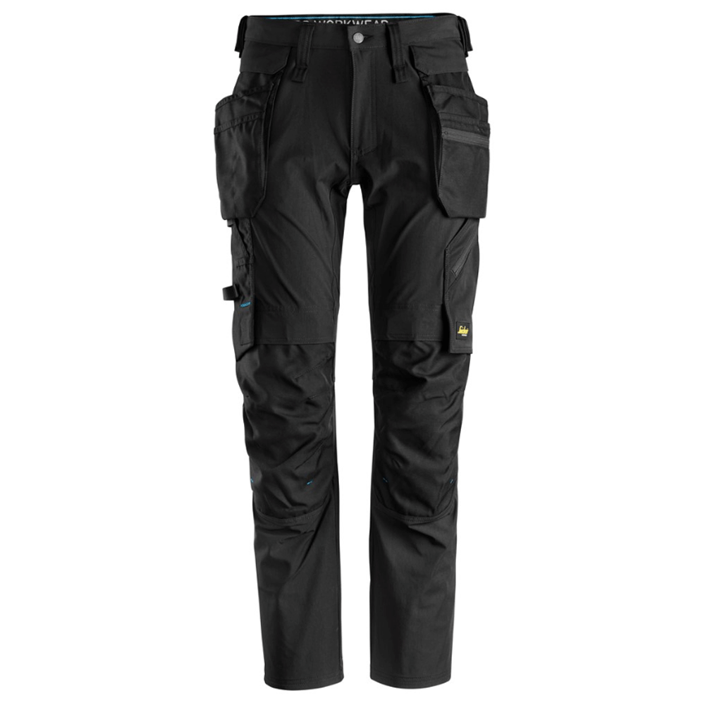 Snickers 6208 LiteWork, Detachable Holster Pocket Kneepad Work Trousers Black