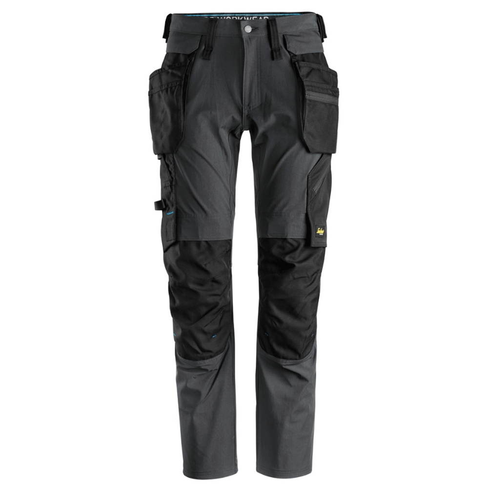 Snickers 6208 LiteWork, Detachable Holster Pocket Kneepad Work Trousers Steel Grey, Waist 35" Leg 35"-Snickers 150