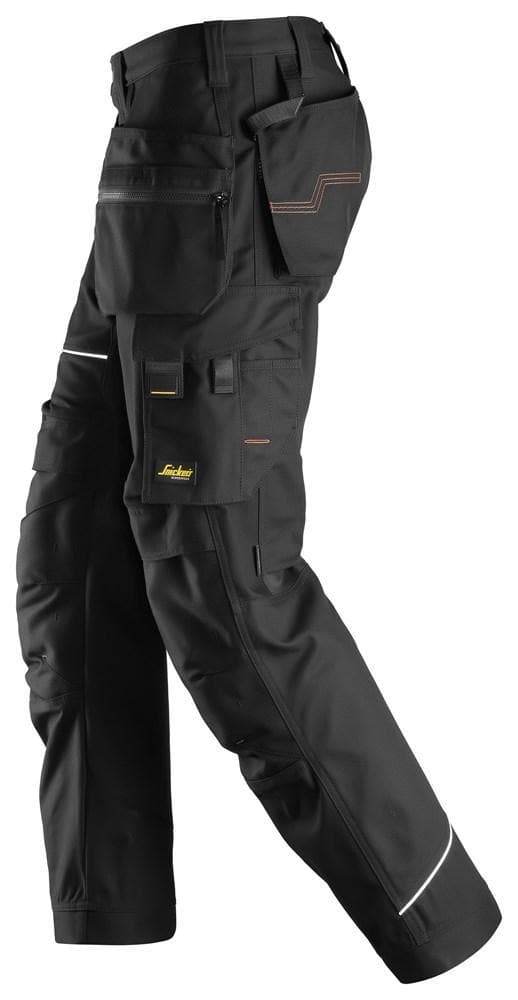 Snickers 6214 RuffWork, Canvas+ Holster Pocket Work Trousers Black