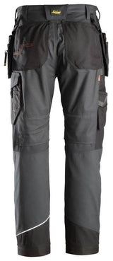 Snickers 6214 RuffWork, Canvas+ Holster Pocket Work Trousers Steel Grey