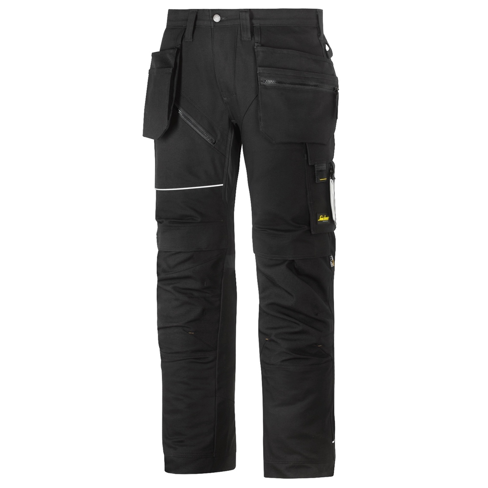 Snickers 6215 RuffWork Cotton, WorkTrousers+Holster Pockets Black, 31" Waist 32" Leg-Snickers 46