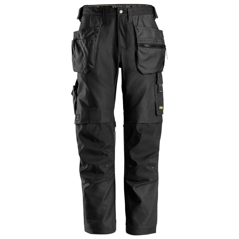 Snickers 6224  AllroundWork, Canvas+ Stretch Work Trousers+ Holster Pockets Black