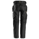 Snickers 6224  AllroundWork, Canvas+ Stretch Work Trousers+ Holster Pockets Black