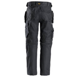 Snickers 6224  AllroundWork, Canvas+ Stretch Work Trousers+ Holster Pockets Steel Grey